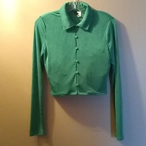 GIRLS silky green jacket